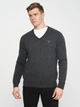 Пуловер чоловічий GANT Extrafine Lambswool V-Neck 8010520 Antracit Melange 2XL - зображення 2
