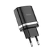 Сетевого зарядного пристрою HOCO C12Q Smart QC3.0 charger 18W Black (6931474716255) - зображення 1
