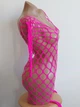 Еротичний комбінезон-сітка з великою сіткою боді-сітка бодістокінг Sexy One Size яскраво-рожевий (5-95) - зображення 3