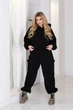 Теплый спортивный костюм со штанами карго Fashion 42/44 черный - изображение 1