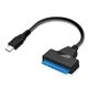 Кабель - адаптер SATA перехідник з Type-C для диска HDD SSD 2.5 дюймів до комп'ютера / ноутбука, чорний (93264050) - зображення 4