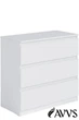Комод AVVS tech на 3 ящика 80х75,5х40 Белый - изображение 1