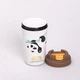 Термокружка 380 мл Panda кружка термос с керамической колбой для кофе и чая води термочашка с крышкой - изображение 5