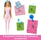 Барби цветное перевоплощение Barbie Color Reveal Doll with 6 Unboxing Surprises 1960s Theme Радужные и стильные - изображение 4