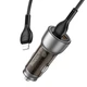 Автомобільний зарядний пристрій N28 USB+Type-C + шнур для Iphone (+Type-C) зі швикдою зарядкою 43W Brown, Hoco (693147482731) - зображення 1