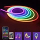 Неоновая светодиодная лента гибкий неон RGB USB Bluetooth Разноцветная 5 метров - изображение 1