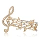 Брошь женская BROCHE бижутерия Музыка Скрипичный ключ Ноты золотистая BRSF110928 - изображение 1