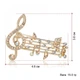 Брошь женская BROCHE бижутерия Музыка Скрипичный ключ Ноты золотистая BRSF110928 - изображение 2