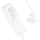 Мережевий подовжувач фільтр Hoco AC10A 2xUSB 2xType-C PD65W 3.0А 1.5м 2500W швидка зарядка білий - зображення 4