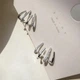 Сережки пусети з камінням ShinyClaws, сріблясті - зображення 4