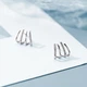 Серьги-гвоздики «Блеск элегантности» ShinyClaws, серебристые - изображение 4