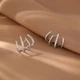 Сережки пусети з камінням ShinyClaws, сріблясті - зображення 13