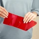 Женский кожаный кошелек с гравировкой, Red, Malina Leather - изображение 2