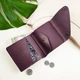 Компактный женский кошелек с гравировкой на заказ, Wine, Malina Leather - изображение 2