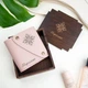 Именной мини кошелек с гравировкой на заказ в деревянной коробке, Powder, Malina Leather - изображение 1