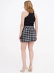 Юбка мини осенняя прямая женская H&M 0764415_черн.гус.лап 40 Серая (KAY2000001346129) - изображение 4