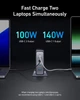 Зарядное устройство ANKER GaNPrime 240W с 4 портами (3 USB-C + 1 USB-A, QC 4.0, PD 3.1) для ноутбуков - изображение 3