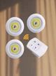 Комплект светодиодных светильников кнопок 3 шт с пультом ДУ LED light Светодиодный сенсорный ночник от батареек - изображение 1