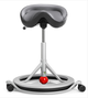 Стул седло для активного сидения Backapp Smart Palma Breathe, Silver Grey, Red ball, Wheels Silver Grey - изображение 1