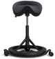 Стілець сідло для активного сидіння Backapp Smart Nordic Wool, Black Grey, Black ball, Wheels Black Grey - зображення 1
