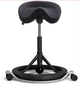 Стілець сідло для активного сидіння Backapp Smart Nordic Wool, Black Grey, Black ball, Wheels Silver Grey - зображення 1