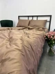Комплект постельного белья Сатин Luxe двуспальный 175х210 простыня на резинке 160х200х20 наволочки 50х70 мокко - изображение 1