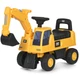 Каталка толокар трактор экскаватор с ковшом CAT M 6022-6 желтый звуковые эффекты музыка - изображение 1