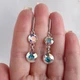 Серьги женские Hand Made с кристаллами хамелеонами Swarovski цвета Crystal AB - изображение 5