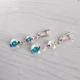 Серьги женские Hand Made с кристаллами хамелеонами Swarovski цвета Crystal AB - изображение 6