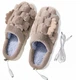 Домашние комнатные тапочки Lesko A-232 USB Beige с подогревом и крыльями женские р. 38.5 - изображение 1