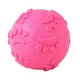 Игрушка Мяч Lesko DT1149 Pink жевательный резиновый для cобак D:6,0 см со звуком - изображение 1
