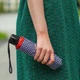 Зонт женский Fulton L354-041154 Minilite-2 Houndstooth Red Border (Красная полоса) - изображение 6