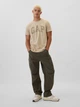 Мужская футболка Gap (500127115149) Everyday Soft Logo S бежевая - изображение 3