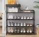 Багатоярусна підставка - стелаж для зберігання взуття Shoe Rack 60х18.5х78.5 см, Метал, Чорний - зображення 1