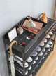 Багатоярусна підставка - стелаж для зберігання взуття Shoe Rack 60х18.5х78.5 см, Метал, Чорний - зображення 2