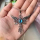 Кулон амулет крест с глазом змеи на цепочке - изображение 2