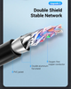 Подовжувач мережевого кабелю 40 Гбіт/с RJ45 Vention Ethernet-кабель-подовжувач Cat 8 10 м Black (IKHBL) - зображення 2