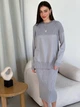 Юбка миди осенняя прямая женская ARTKNIT Katrin L/XL Светло-серая (4823093454934) - изображение 5