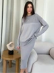 Юбка миди осенняя прямая женская ARTKNIT Katrin L/XL Светло-серая (4823093454934) - изображение 7