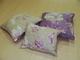 Комплект декоративних подушок Firanka Flowers 35х35см 1шт 40х40см 1шт 24х33см 1шт бузкові та бежеві (п_0223) - зображення 3
