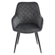 Дизайнерское Мягкое Кресло Just Relax "Genoa Dark Grey" с графитовым бархатом - изображение 2
