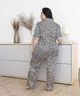 Піжама шовк штани та сорочка plus size XL Леопардова - зображення 2