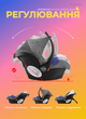 Автокрісло люлька для новонароджених дитяче штатний ремінь Hot Mom автолюлька регульоване крісло для авто Сірий - зображення 4