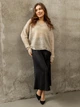 Юбка женская из шелка Армани годе с резинкой и молнией Seventeen L-XL Черный 2167.5663 - изображение 2