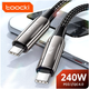 Кабель провід Toocki Type-C (USB-C) Type-C PD 240W 2м Чорний - зображення 1