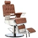 Перукарське крісло гідравлічне 8812-BROWN-BUTTON Santino Barberking - зображення 1