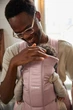 Рюкзак-кенгуру BabyBjorn Mini Woven Dusty pink, 7317680211149 - зображення 5