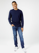 Sweter męski z bawełny Cross Jeans 34228-001 L Granatowy (8697319062403) - obraz 3