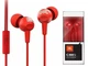 Гарнитура проводная JBL C100SI красная - наушники с микрофоном и динамиками 8мм - изображение 1
