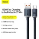 Кабель Baseus Crystal Shine Series USB - Type-C 2m 100W CAJY000501 черный - изображение 8
